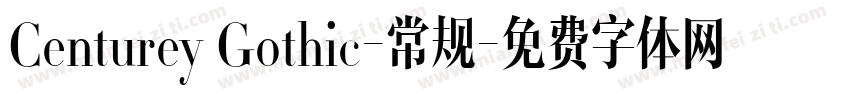 Centurey Gothic-常规字体转换
